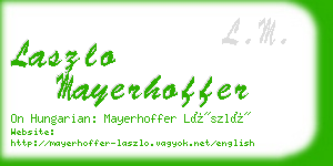 laszlo mayerhoffer business card